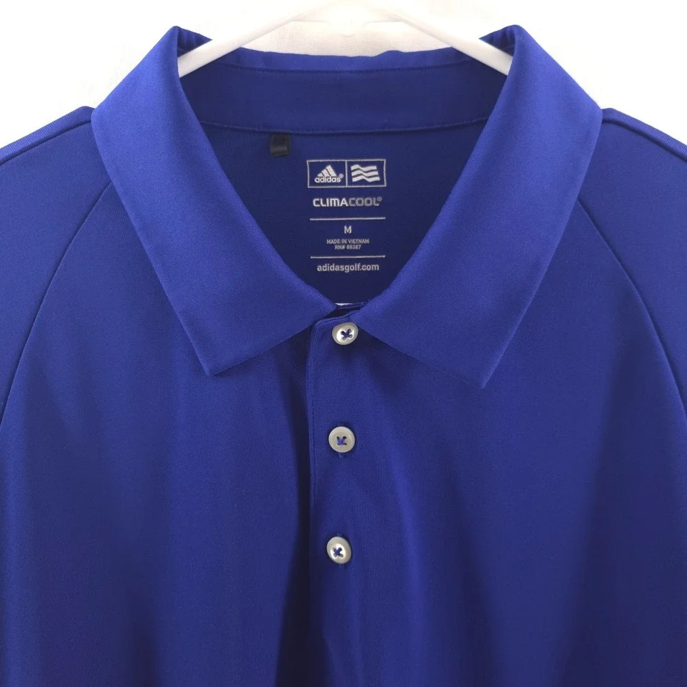 Adidas‎ Mens Polo Shirt ClimaCool Formotion M Blue Graphic Golf Performance
